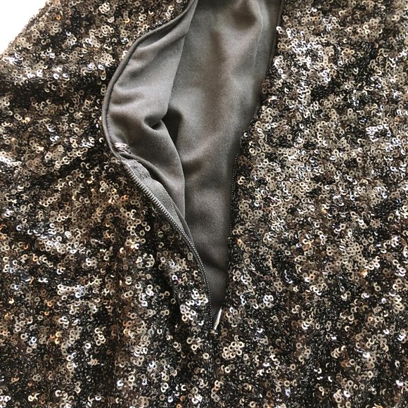 Express Black Sequin Halter Neck Tie Waist Jumpsuit Size L - Picture 8 of 16